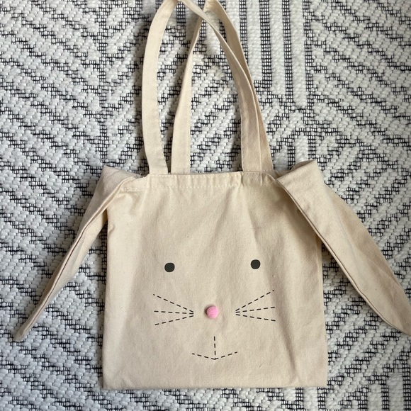 Canvas Bunny Tote Bag - Picture 1 of 5